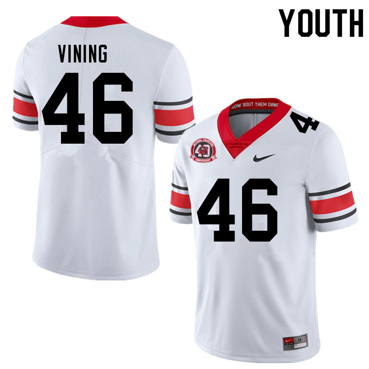 Youth #46 George Vining Georgia Bulldogs Nationals Champions 40th Anniversary College Football Jerse